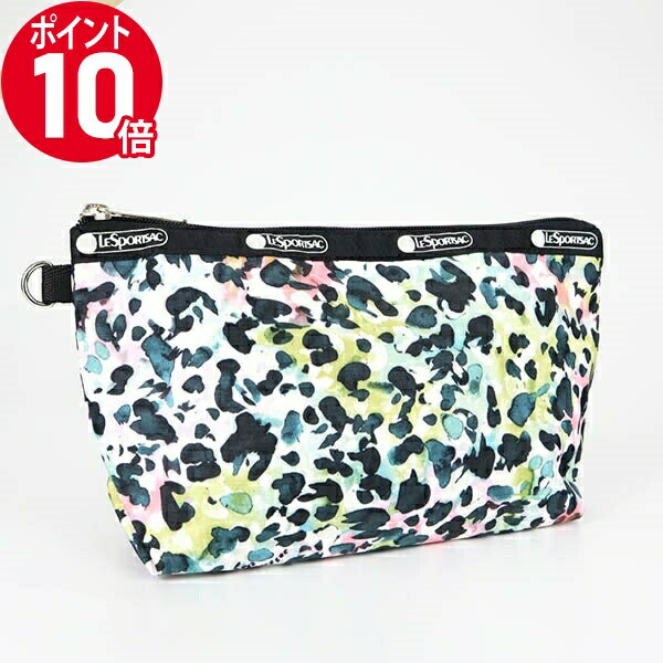 レスポートサック ポーチ（レディース） 《ポイント10倍_15日23:59迄》レスポートサック ポーチLeSportsac MEDIUM SLOAN COSMETIC レディース ドット風柄 ホワイト系マルチカラー×ブラック 2725 E446 | ブランド