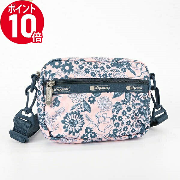 《ポイント10倍_15日23:59迄》LeSportsac レスポートサック ショルダーバッグ CLASSIC ボタニカル柄 ピンク×ブルー 3470 E483