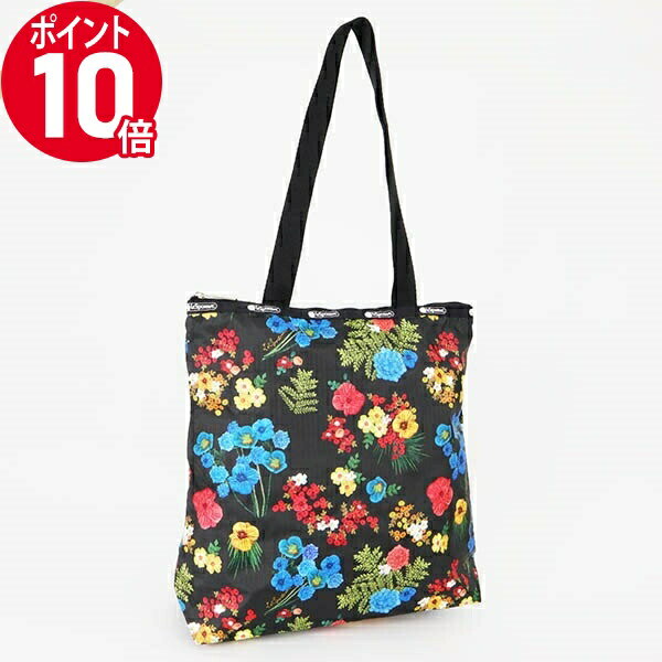 《ポイント10倍_15日23:59迄》レスポートサック トートバッグ LeSportsac EASY MAGAZINE TOTE 花柄 ブラック系マルチカラー 3531 E477 | ブランド