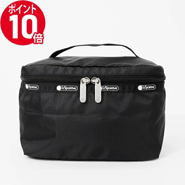 《P10倍_11日01:59まで》レスポートサック ポーチ LeSportsac コスメポーチ ボックス型 無地 ブラック 3952 C509 レディース | ブランド