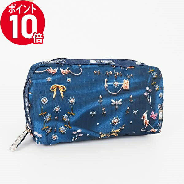 レスポートサック ポーチ（レディース） 《P10倍_11日01:59まで》レスポートサック ポーチ LeSportsac RECTANGULAR COSMETIC カルーセル柄 ブルー レディース 6511 E480 | メール便送料無料 | ブランド