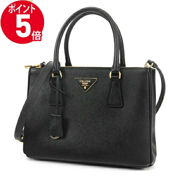 プラダ ハンドバッグ（レディース） 《ポイント5倍_16日01:59迄》プラダ トートバッグ PRADA レディース レザー 2way ショルダーバッグ ブラック 1BA863 NZV F0002 | ブランド