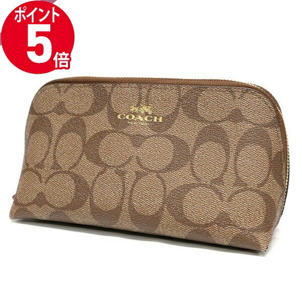 コーチ（COACH) 《ポイント5倍_27日1:59迄》コーチ ポーチ COACH シグネチャー コスメポーチ ベージュ F53385 IMBDX | ブランド