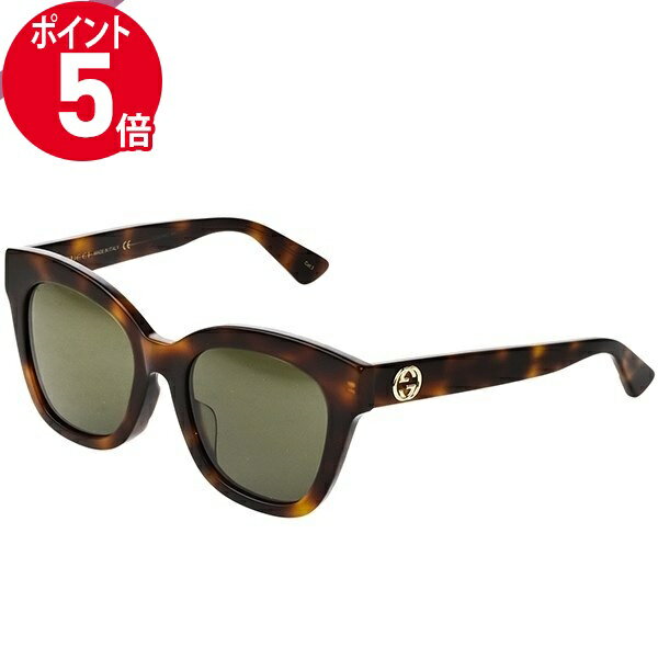 《P5倍&クーポン_18日23:59迄》グッチ サングラス GUCCI レディース フォックス型 セルフレーム インターロッキングG タイガー マーブル柄 ブラウン系 GG0029SA-002 | ブランド