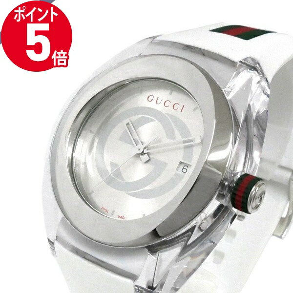 《P5倍 クーポン_18日23:59迄》グッチ 腕時計 GUCCI メンズ SYNC グッチ GUCCI GUCCIシンク 46mm シルバー×ホワイト系 YA137102A ブランド