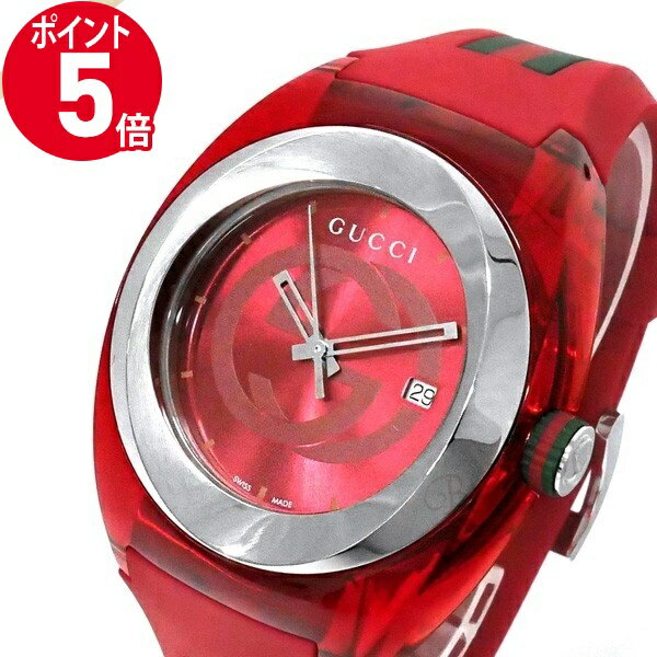 グッチ 腕時計（メンズ） 《P5倍&クーポン_18日23:59迄》グッチ 腕時計 GUCCI メンズ SYNC グッチ GUCCI GUCCIシンク 46mm レッド YA137103A | ブランド