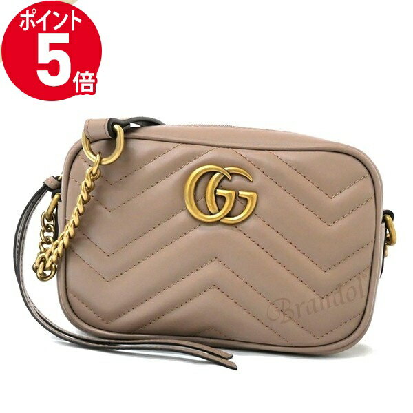 グッチ ショルダーバッグ（レディース） 《ポイント5倍_16日01:59迄》グッチ ショルダーバッグ GUCCI GG マーモント レザー ベージュ系 448065 DTD1T 5729 | ブランド