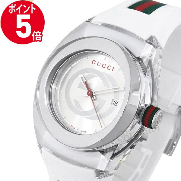 《ポイント5倍_20日23:59迄》グッチ 腕時計 GUCCI メンズ SYNC グッチ GUCCI GUCCIシンク 36mm シルバー×ホワイト YA137302 ブランド