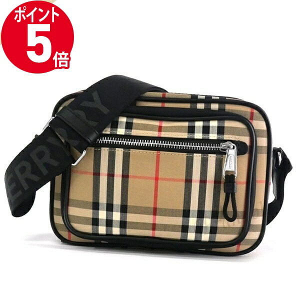 《ポイント5倍_16日01:59迄》バーバリー ショルダーバッグ BURBERRY メンズ ヴィンテージチェック クロスボディバッグ ベージュ系×ブラック 8010152 | ブランド