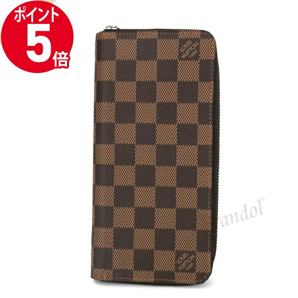 ルイヴィトン ダミエ財布（メンズ） 《P5倍&クーポン_18日23:59迄》ルイヴィトン 長財布 LOUIS VUITTON メンズ ラウンドファスナー ダミエ エベヌ キャンバス ブラウン系 N61207 | ブランド