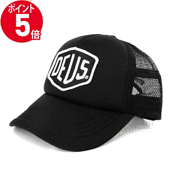 デウス 《ポイント5倍_30日23:59迄》デウスエクスマキナ 帽子 Deus Ex Machina メンズ Baylands Trucker ロゴ メッシュ キャップ ブラック DMS07875 BLACK/WHITE DEM-DMS07875 | ブランド