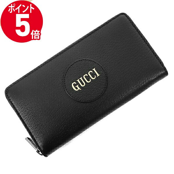 グッチ 長財布（メンズ） 《ポイント5倍_16日01:59迄》グッチ 長財布 GUCCI メンズ ラウンドファスナー ロゴ レザー ブラック 644102 DJ20N 1000