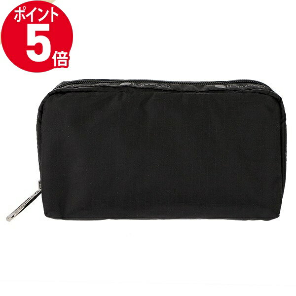 レスポートサック ポーチ（レディース） 《P5倍&クーポン_18日23:59迄》レスポートサック ポーチ LeSportsac RECTANGULAR COSMETIC 無地 ブラック 6511 5982