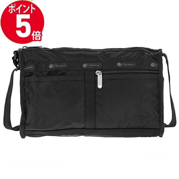 ショルダーバッグ 《ポイント5倍＆クーポン_2日23:59迄》レスポートサック ショルダーバッグ LeSportsac DELUXE SHOULDER SATCHEL 無地 ブラック 7519 5982