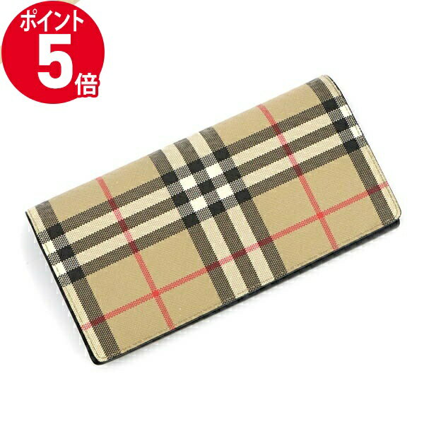 バーバリー 《ポイント5倍＆クーポン_2日23:59迄》バーバリー 長財布 BURBERRY 財布 メンズ ヴィンテージチェック ベージュ系 8049604 | ブランド