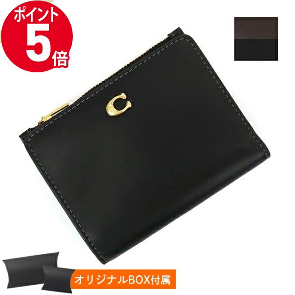 楽天AzureBrandol《P5倍&クーポン_18日23:59迄》コーチ 二つ折り財布 COACH 財布 レディース レザー スナップ ウォレット ブラック C8435 B4/BK | ブランド