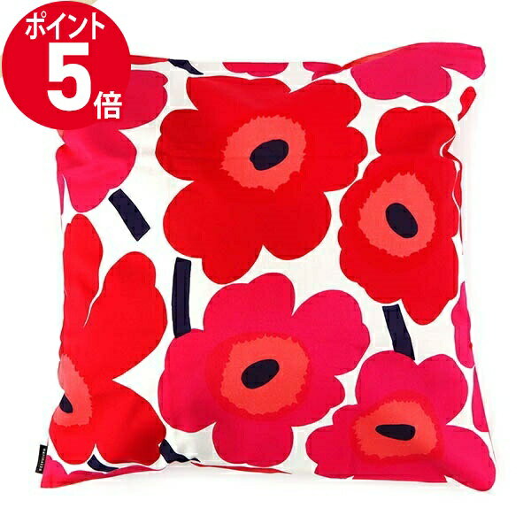 《ポイント5倍_20日23:59迄》マリメッコ クッションカバー marimekko ピエニ ウニッコ Pieni Unikko 花柄 レッド系 ホワイト 064163 001 | ブランド