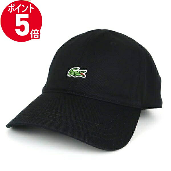 ラコステ 《ポイント5倍＆クーポン_2日23:59迄》ラコステ 帽子 メンズ レディース LACOSTE オーガニック コットン キャップ フリーサイズ ブラック RK0491 031 | ブランド