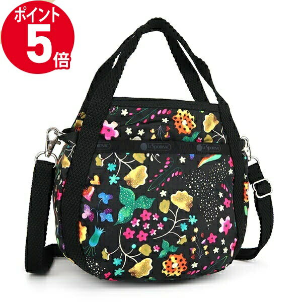 《P5倍&クーポン_18日23:59迄》レスポートサック ショルダーバッグ レディース LeSportsac SMALL JENNI 2way ミニトートバッグ 花柄 ブラック系マルチカラー 8056 F024 | ブランド