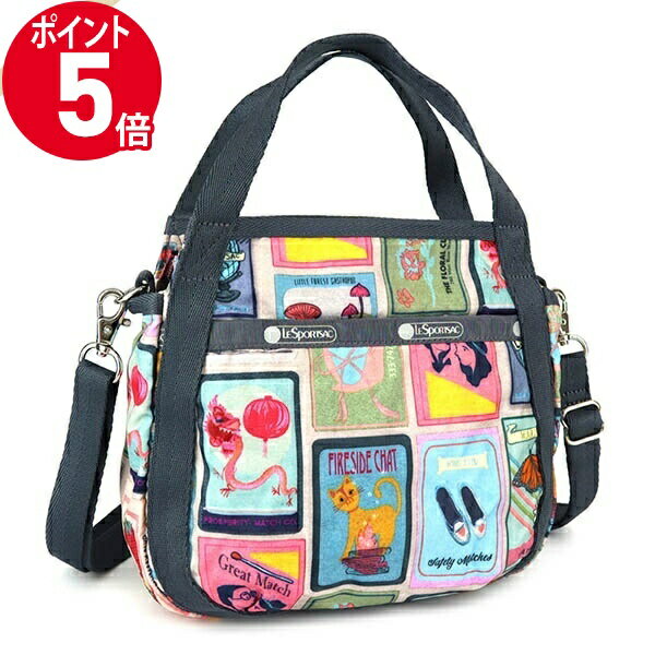 《ポイント5倍_16日01:59迄》レスポートサック ショルダーバッグ レディース LeSportsac SMALL JENNI 2way ミニトートバッグ ポスター柄 マルチカラー 8056 F409 | ブランド