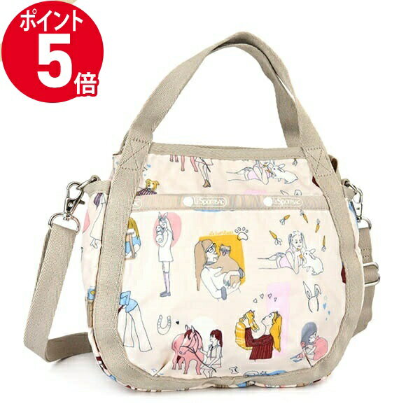 《ポイント5倍_16日01:59迄》レスポートサック ショルダーバッグ レディース LeSportsac SMALL JENNI 2way ミニトートバッグ アニマル柄 ピンクベージュ系 8056 F457 | ブランド