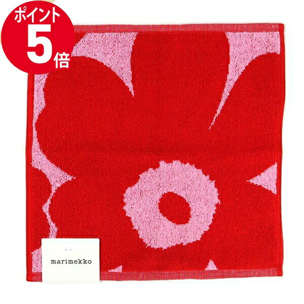 マリメッコ 《P5倍_9日19:59まで》マリメッコ ハンドタオル marimekko Pieni Unikko ピエニ ウニッコ タオルハンカチ レッド×ピンク 071203 331 | ブランド