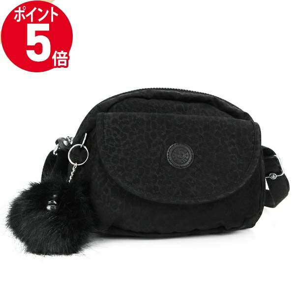 キプリング　ポシェット 《P5倍&クーポン_18日23:59迄》kipling キプリング ショルダーバッグ 半円型 ポシェット ブラック系 K70120SS0