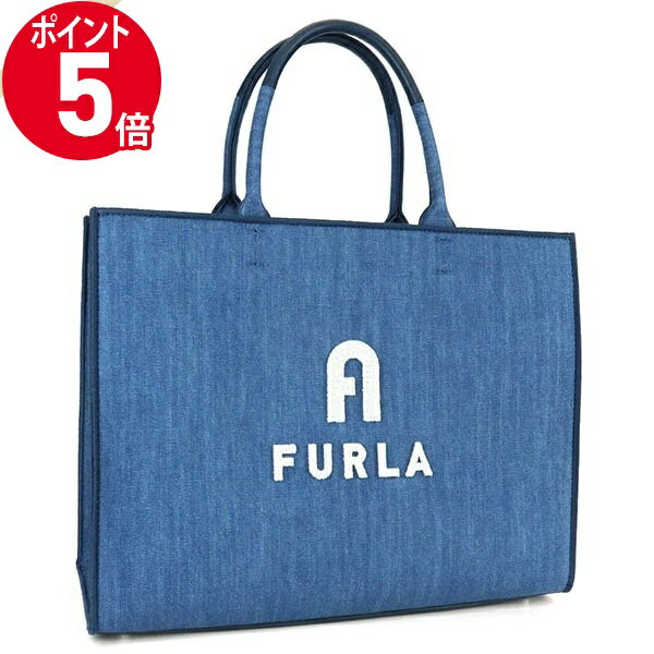 フルラ トートバッグ（レディース） 《P5倍&クーポン_18日23:59迄》FURLA フルラ トートバッグ OPPORTUNITY デニムトート ブルー WB00255 BX1542 2157S