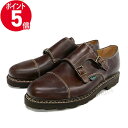 楽天AzureBrandol《P5倍&クーポン_28日23:59迄》パラブーツ ビジネスシューズ Paraboot メンズ 本革 男性用 靴 ダブルモンク ブラウン ［25.0cm-26.0cm］ 981413 WILLIAM CAFE | ブランド