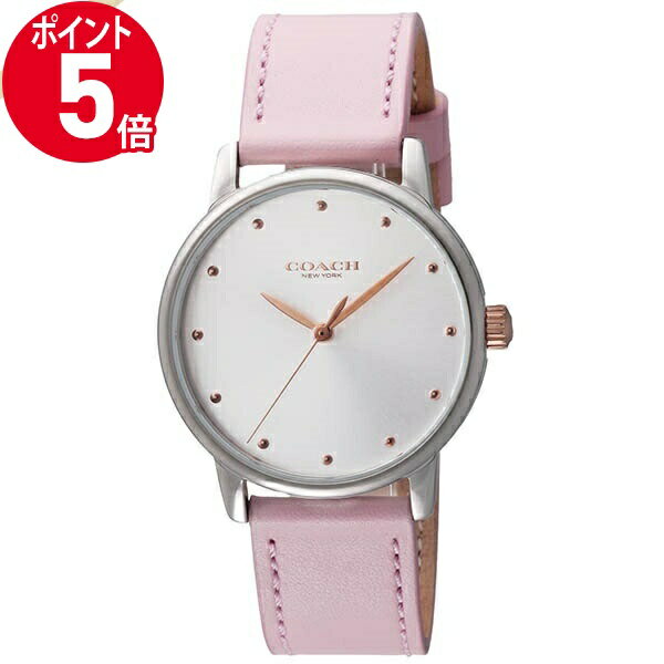 《P5倍&クーポン_18日23:59迄》COACH コーチ レディース腕時計 GRAND グランド 36mm シルバー×ピンク 14503582