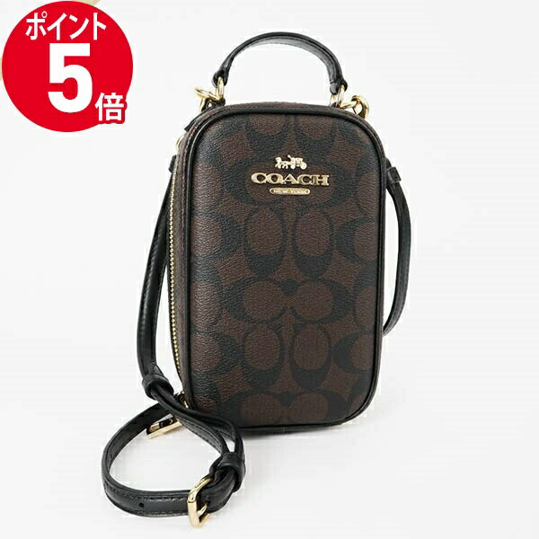 コーチ　ポシェット 《ポイント5倍＆クーポン_2日23:59迄》コーチ ショルダーバッグ COACH シグネチャー 縦型 ポシェット ブラウン レディース CC872 IMAA8 | ブランド