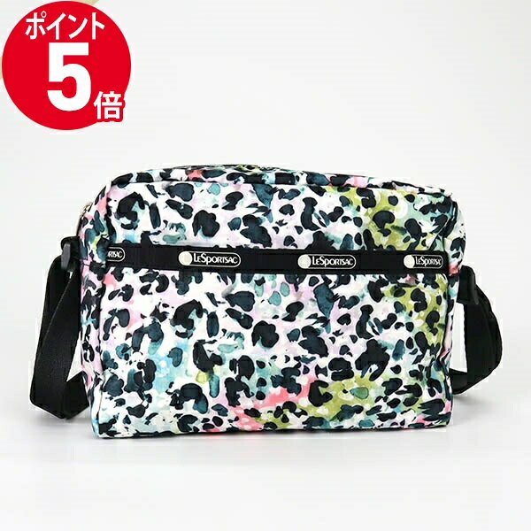 ショルダーバッグ 《P5倍&クーポン_18日23:59迄》レスポートサック ショルダーバッグ LeSportsac MINI CROSSBODY レディース ドット風柄 ホワイト系マルチカラー×ブラック 2434 E446 | ブランド