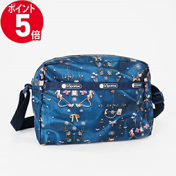 ショルダーバッグ 《ポイント5倍＆クーポン_2日23:59迄》レスポートサック ショルダーバッグ LeSportsac MINI CROSSBODY カルーセル柄 ブルー レディース 2434 E480 | ブランド