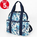 《P5倍&クーポン_5日22:59迄》レスポートサック ミニボストンバッグ LeSportsac DOUBLE TROUBLE 花柄 ブルー×ホワイト系 2442 E478 | ブランド