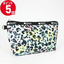 《P5倍&クーポン_5日22:59迄》レスポートサック ポーチLeSportsac MEDIUM SLOAN COSMETIC レディース ドット風柄 ホワイト系マルチカラー×ブラック 2725 E446 | ブランド