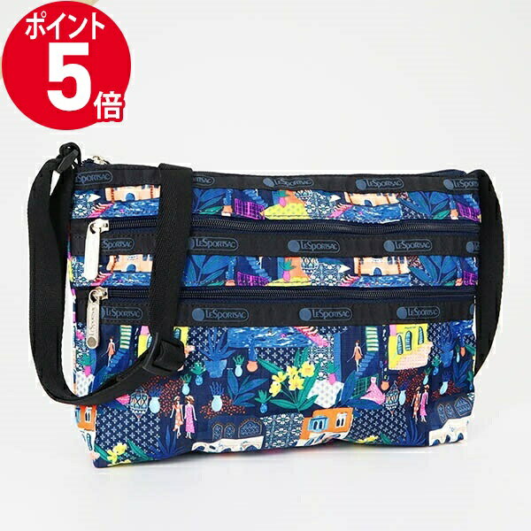 《ポイント5倍_20日23:59迄》レスポートサック ショルダーバッグLeSportsac QUINN BAG レディース 風景柄 ブルー系マルチカラー 3352 E436 | ブランド