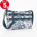 《P5倍&クーポン_5日22:59迄》LeSportsac レスポートサック ショルダーバッグ QUINN BAG ボタニカル柄 ピンク×ブルー 3352 E483