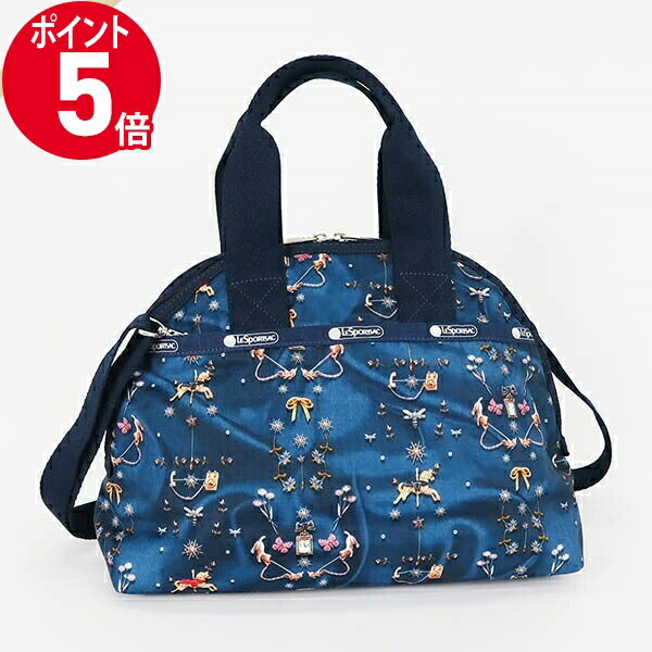 ボストンバッグ 《ポイント5倍＆クーポン_2日23:59迄》レスポートサック ショルダーバッグ LeSportsac YORK SATCHEL 2way ミニボストンバッグ カルーセル柄 ブルー レディース 3561 E480 | ブランド