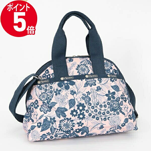 《ポイント5倍_16日01:59迄》レスポートサック ショルダーバッグ LeSportsac YORK SATCHEL 2way ミニボストンバッグ ボタニカル柄 ピンク×ブルー レディース 3561 E483 | ブランド