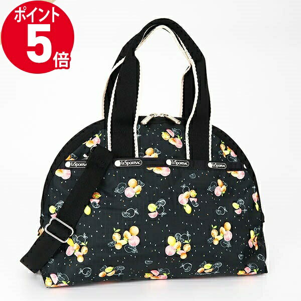 ボストンバッグ 《ポイント5倍_16日01:59迄》レスポートサック ショルダーバッグ LeSportsac YORK SATCHEL 2way ミニボストンバッグ レディース フルーツ柄 ブラック系マルチカラー 3561 F963 | ブランド