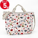 トートバッグ 《P5倍&クーポン_28日23:59迄》レスポートサック トートバッグ LeSportsac DELUXE EASY CARRY TOTE 2wayショルダーバッグ キャット柄 ライトピンク×ベージュ レディース 4360 E479