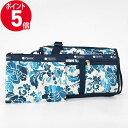 《P5倍&クーポン_5日22:59迄》レスポートサック ショルダーバッグ LeSportsac DELUXE SHOULDER SATCHEL 花柄 ブルー×ホワイト系 レディース 7519 E478