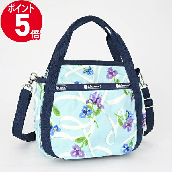 《ポイント5倍_16日01:59迄》LeSportsac レスポートサック ショルダーバッグ SMALL JENNI 2way ミニトートバッグ 花柄 ライトブルー系 8056 G823