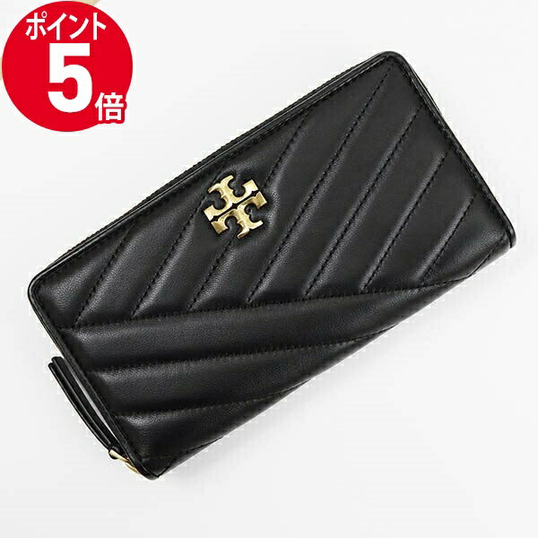 《ポイント5倍_27日1:59迄》TORY BURCH トリーバーチ ラウンドファスナー長財布 キルティングレザー ブラック 90348 001