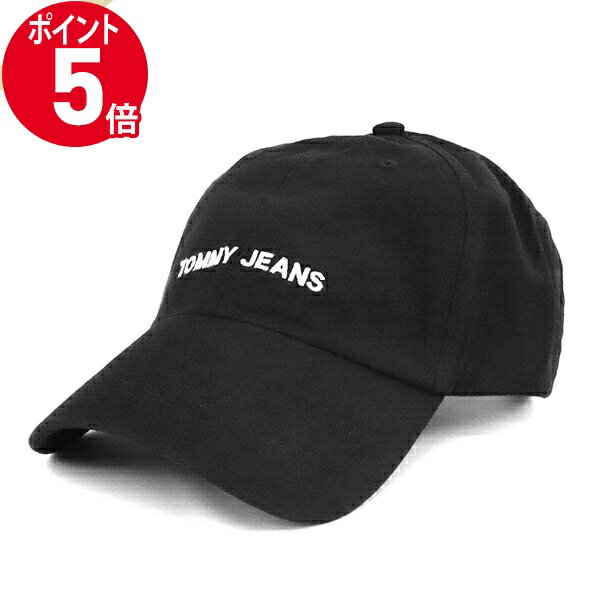 《ポイント5倍＆クーポン_2日23:59迄》トミージーンズ キャップ TOMMY JEANS 帽子 メンズ ロゴ ベースボールキャップ フリーサイズ ブラック AM0AM04677002 | ブランド