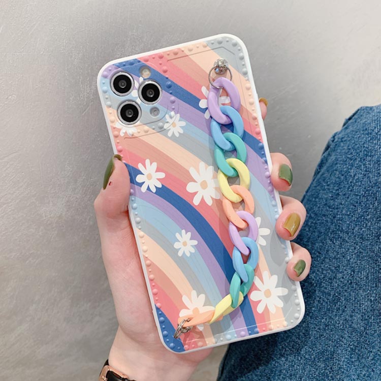 iPhone ケース ベルト付き チェーン付き iPhone12 ケース チェーンベルト付き スマホケース 落下防止 iPhone12 ケース 可愛い スマホカバー 衝撃吸収 iPhone12mini iPhone12Pro Max ソフトケース 耐衝撃 アイフォン ケース 送料無料