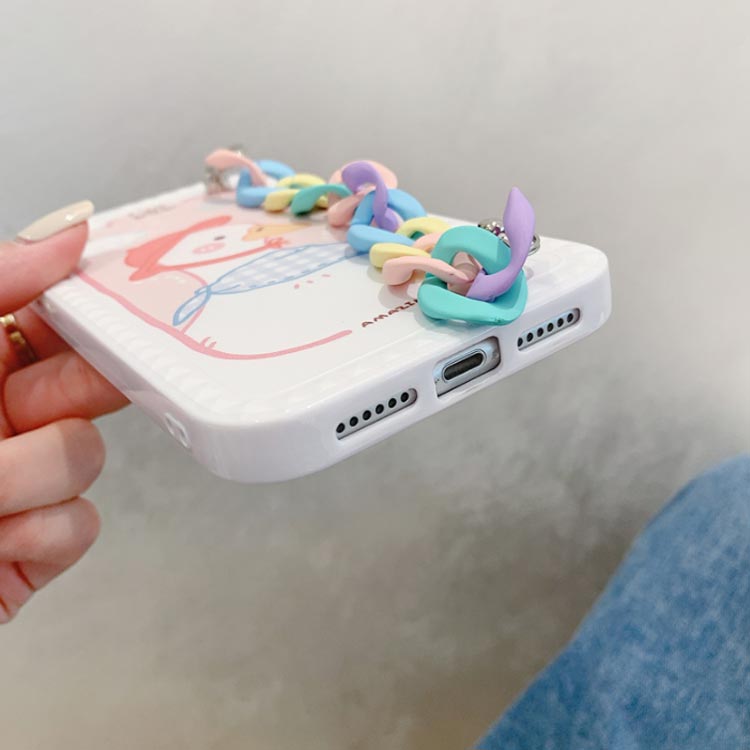 iPhone12 ケース iPhone12 ケース 可愛い チェーンベルト付き スマホケース 落下防止 iPhone ケース ベルト付き チェーン付き スマホカバー 衝撃吸収 iPhone12mini iPhone12Pro Max ソフトケース 耐衝撃 アイフォン ケース 送料無料