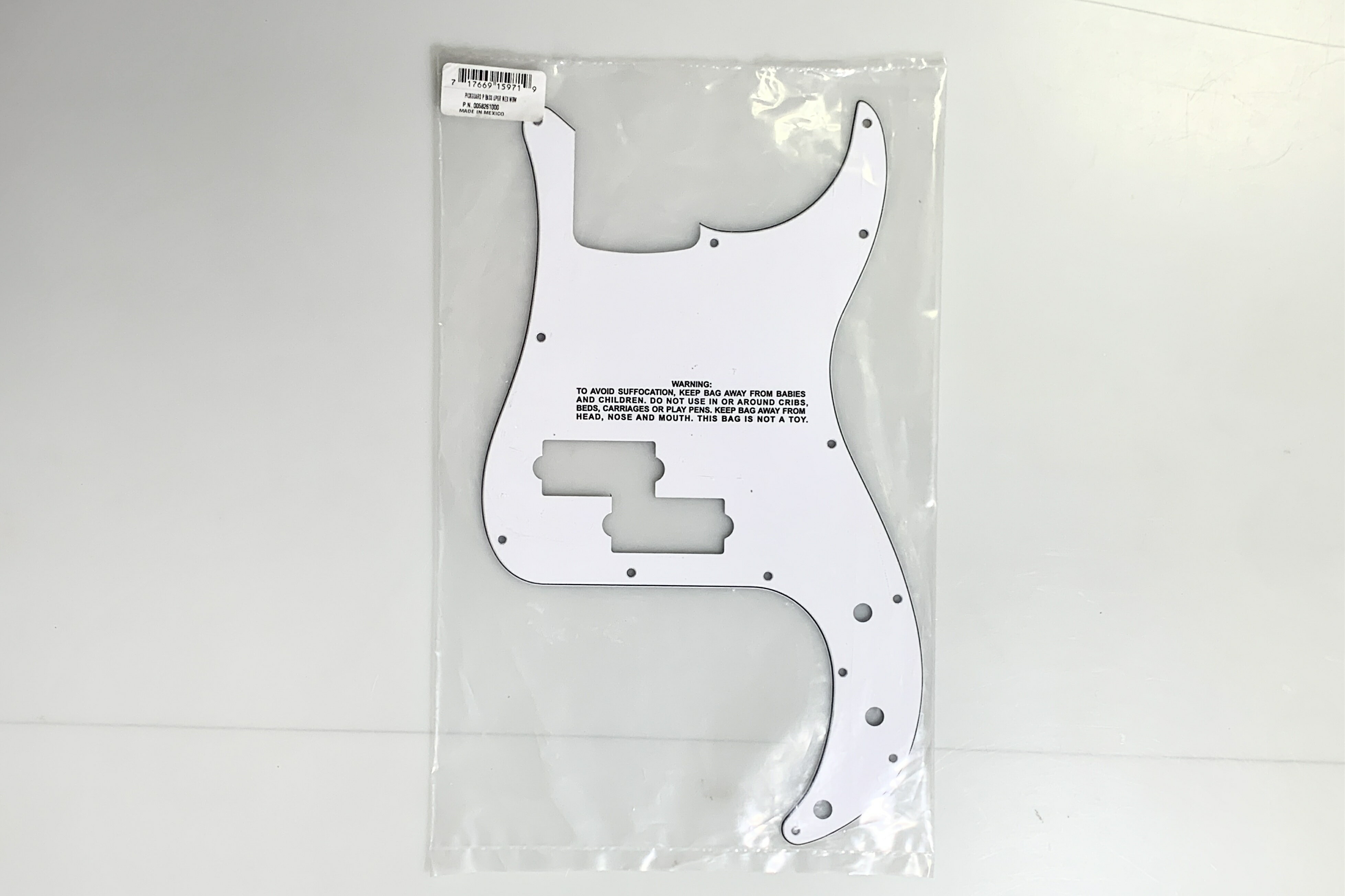 【NEW】Fender Pickguard, Mexico Precision Bass, White, 3 Ply 58261000【横浜店】 【フェンダー】【パーツ】【ピックガード】