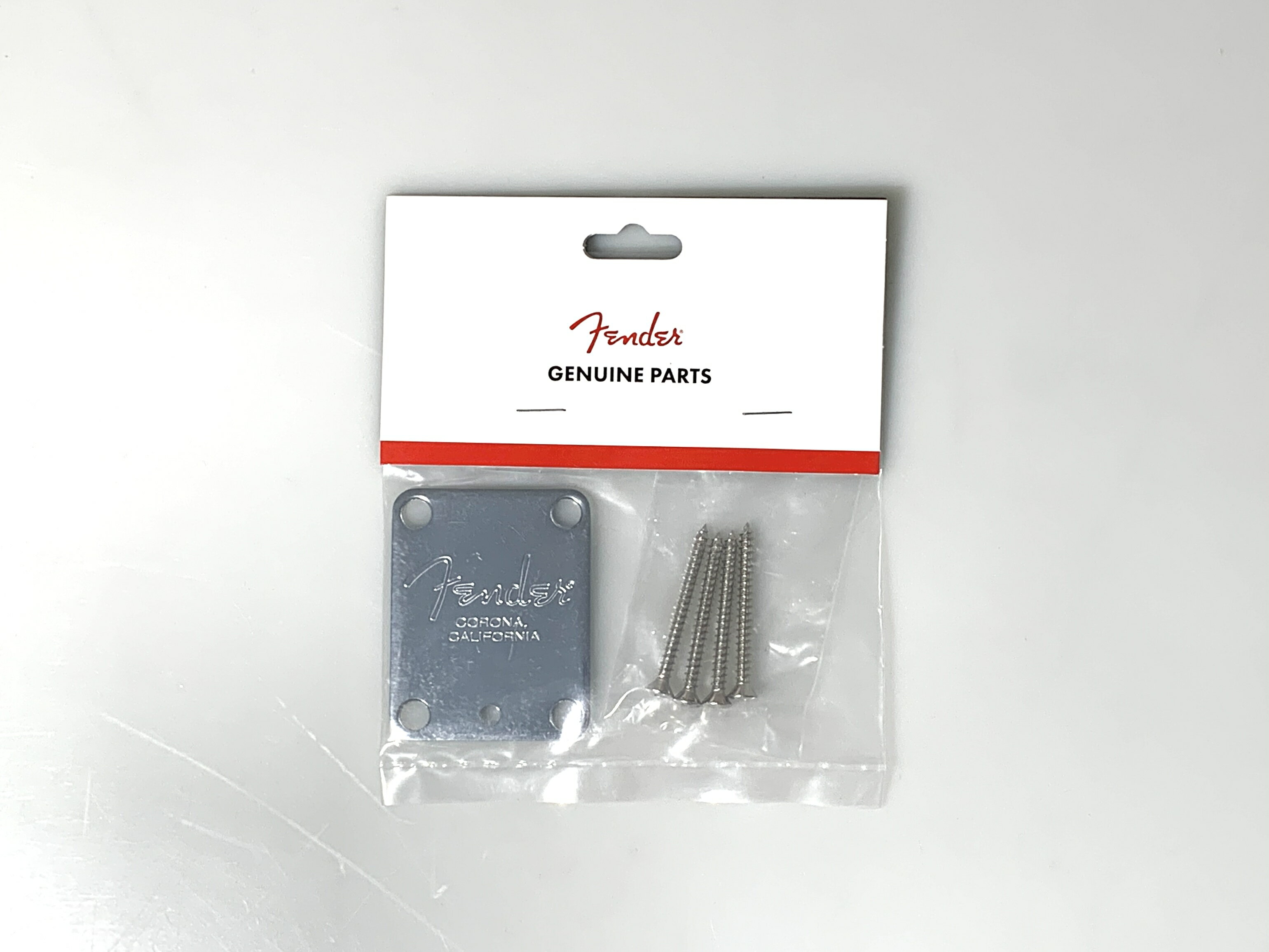 【NEW】Fender Four Bolt Neck Plate, Corona California, With Microtilt Hole 991445100【横浜店】 【フェンダー】【パーツ】【ネックプレート】