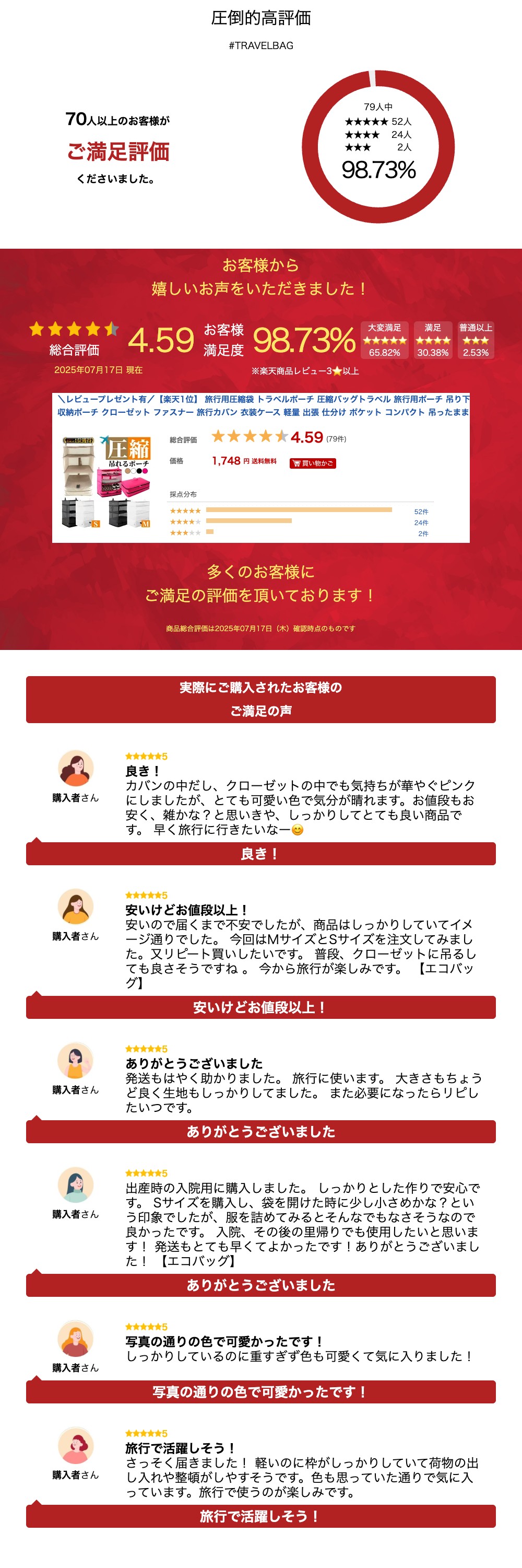 ＼最大半額クーポン&最大P20倍／ 【楽天1位】 旅行用圧縮袋 トラベルポーチ 圧縮バッグトラベル 旅行用ポーチ 吊り下げ 収納ポーチ クローゼット ファスナー 旅行カバン 衣装ケース 軽量 出張 仕分け ポケット コンパクト 吊ったまま